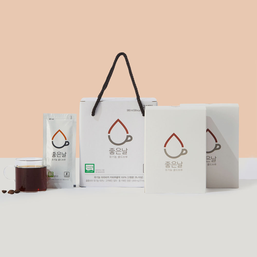 좋은날 유기농 콜드브루 파우치 선물세트 40ml*24개입