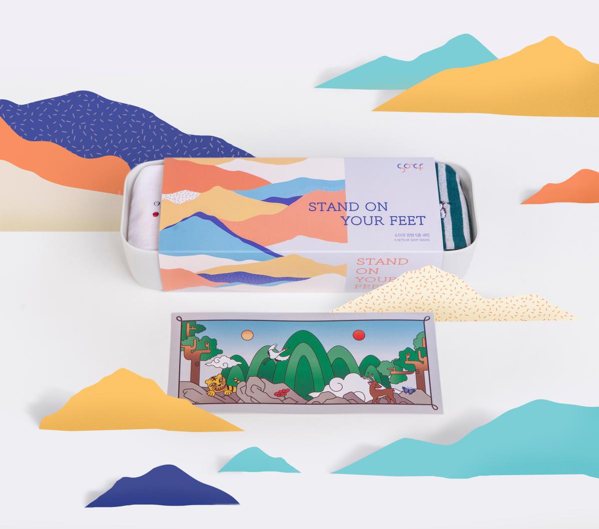 민화 양말 세트(5입)