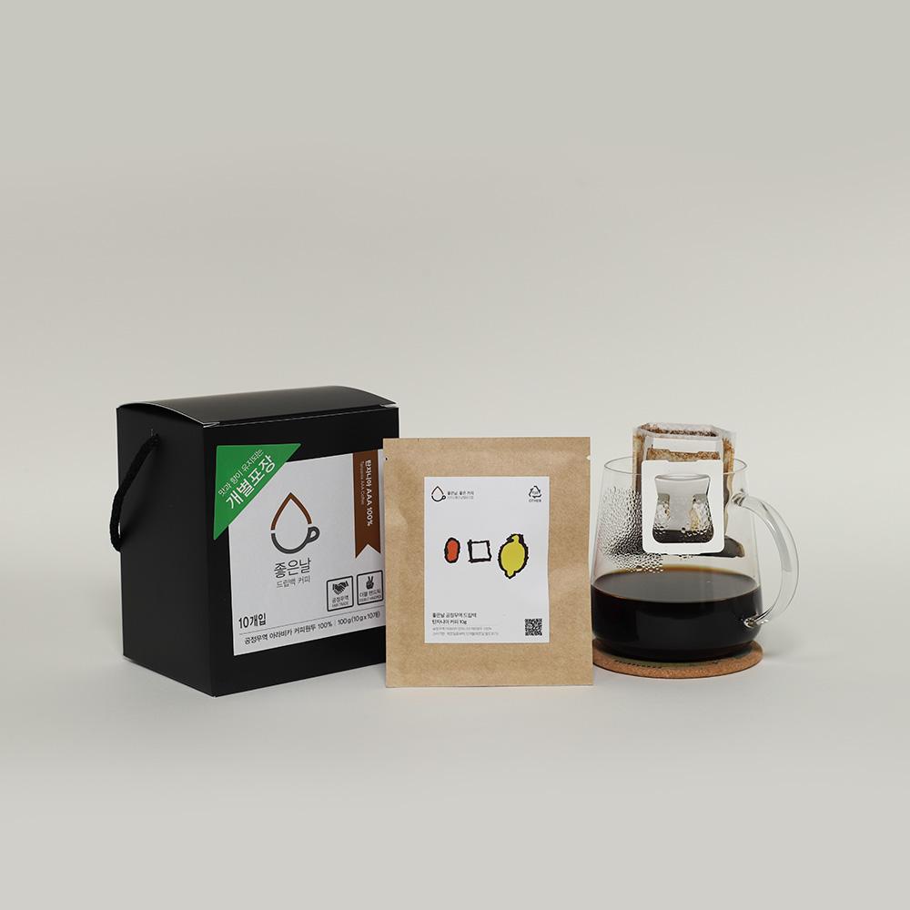 좋은날 공정무역 탄자니아 드립백 커피 10개/1박스-성미산 좋은날 협동조합-차세대 판로플랫폼 스토어(STORE) 36.5