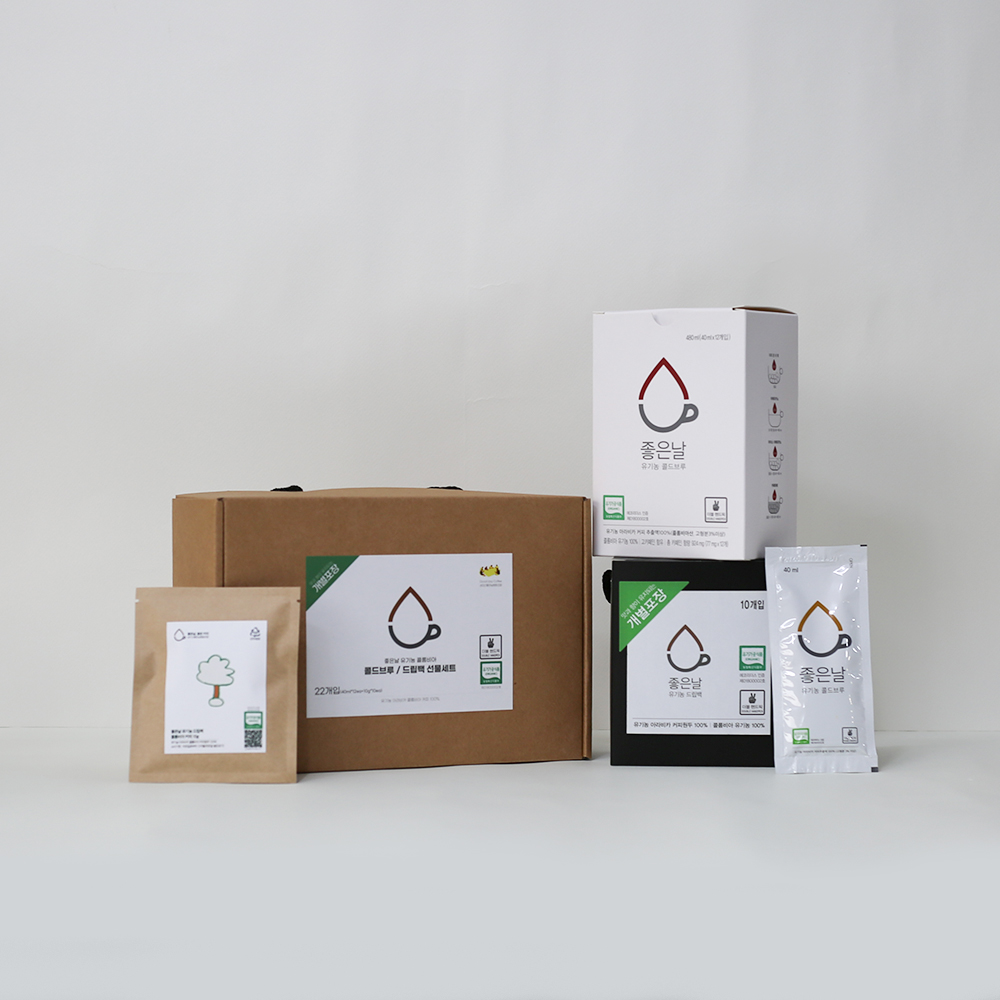 좋은날 유기농 콜드브루 & 드립백 선물세트 40ml/12개입, 10g/10개입-성미산 좋은날 협동조합-차세대 판로플랫폼 스토어(STORE) 36.5