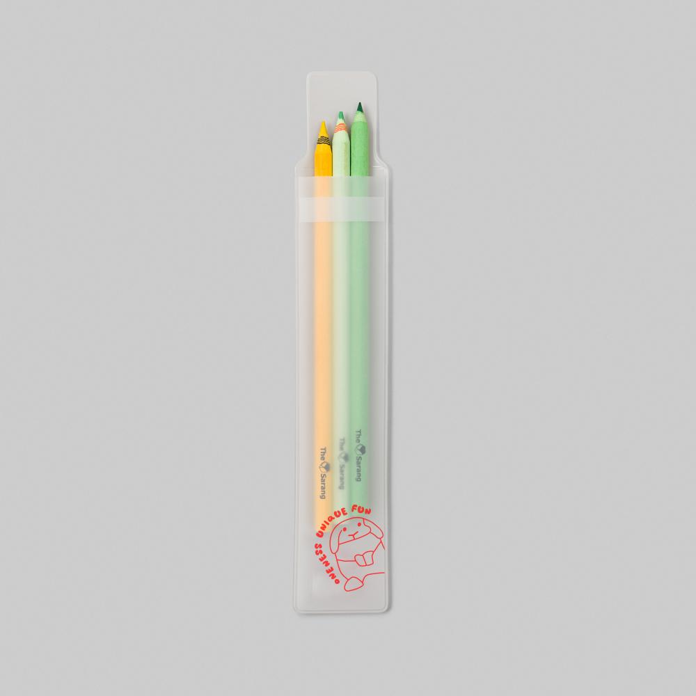 보킷 친환경문구 재생종이 연필/색연필 3pcs