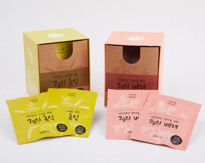[이풀]선물하기 좋은 프리미엄 약초블렌딩티 2g의 휴식 2g의 배려 세트 (2g*24티백)-이풀약초협동조합-차세대 판로플랫폼 스토어(STORE) 36.5