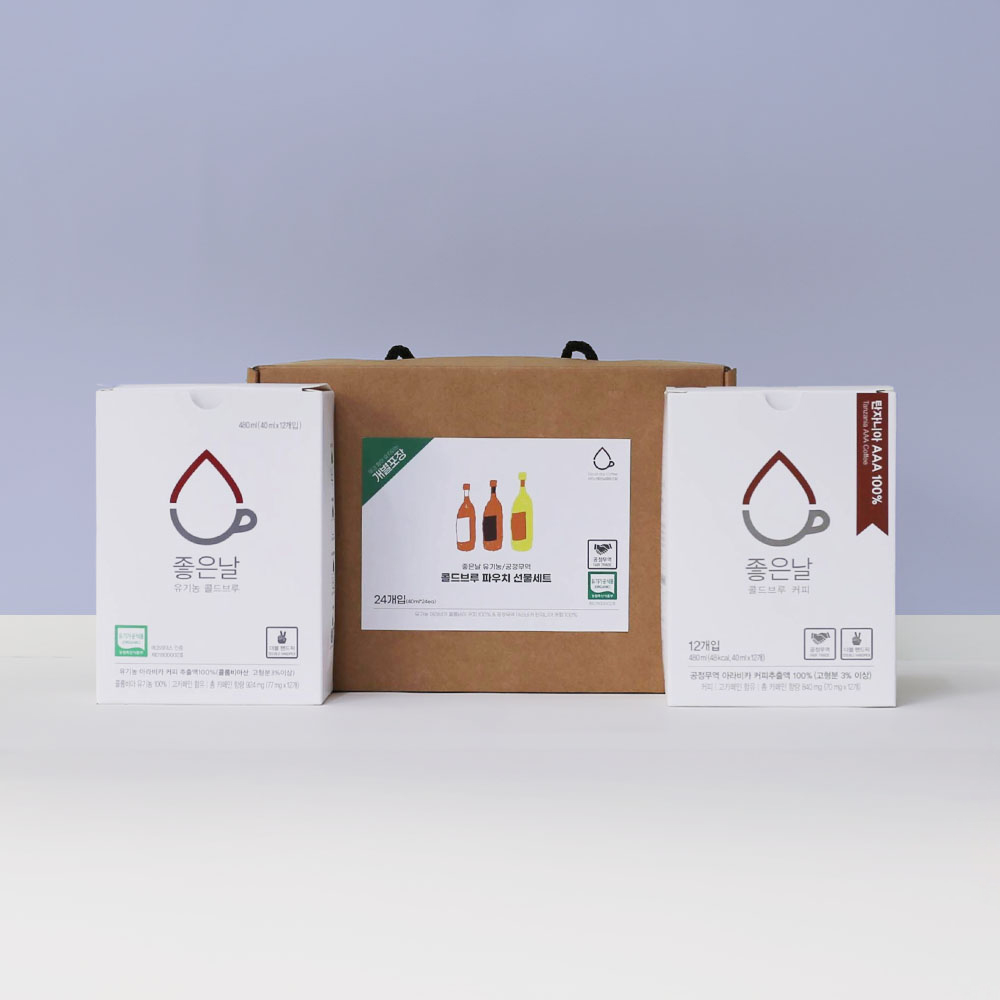 좋은날 유기농 & 공정무역 콜드브루 파우치 선물세트 40ml*24개입