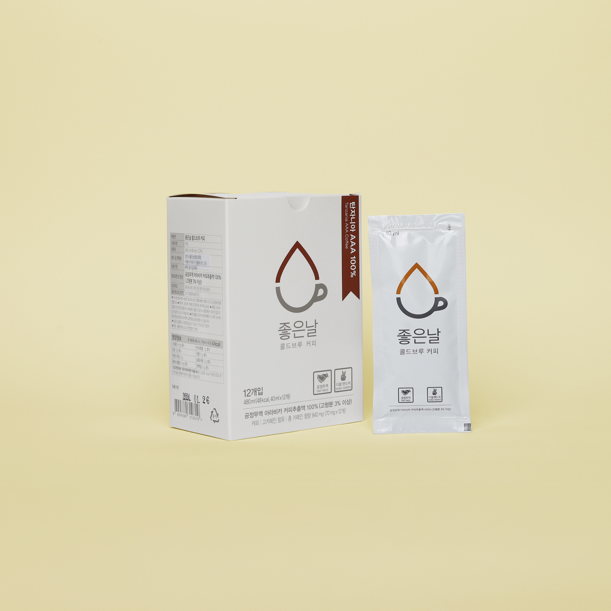 좋은날 유기농 & 공정무역 콜드브루 파우치 선물세트 40ml*24개입-성미산 좋은날 협동조합-차세대 판로플랫폼 스토어(STORE) 36.5