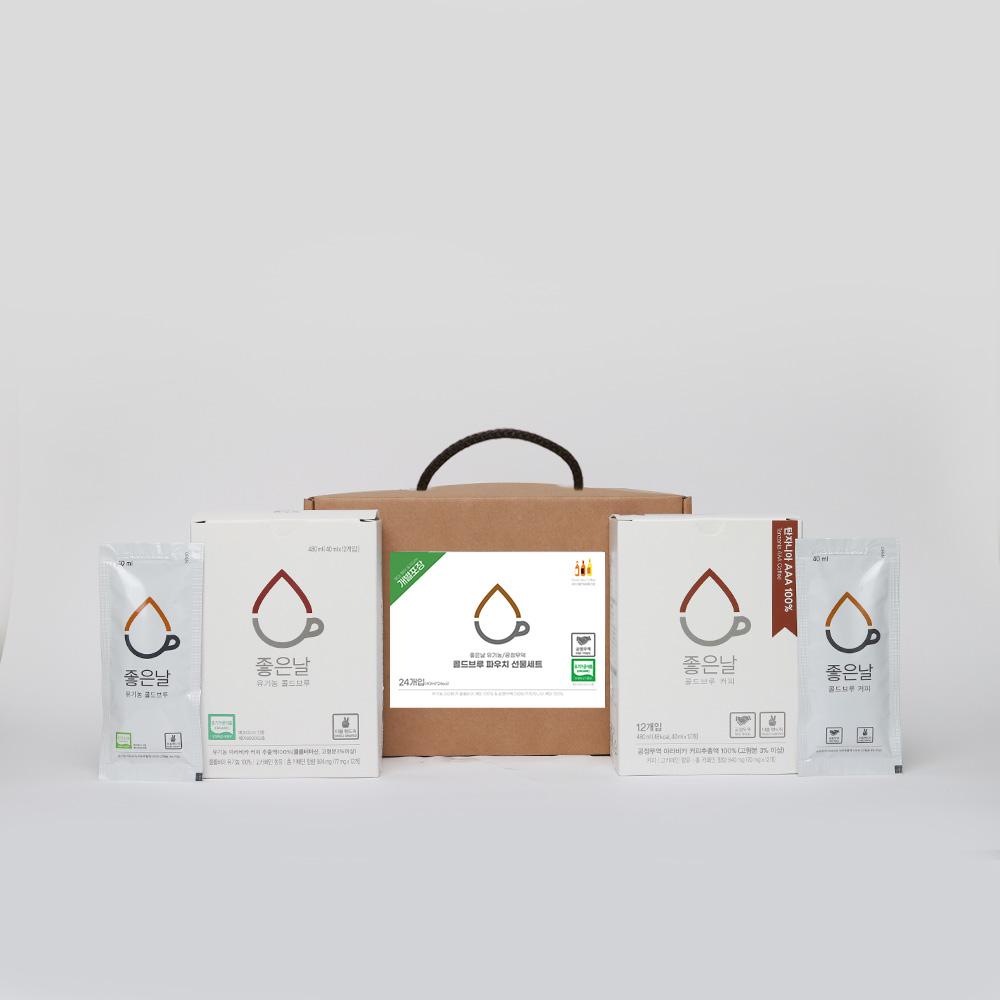 좋은날 유기농/공정무역 콜드브루 커피 파우치 선물세트 40ml*24개입-성미산 좋은날 협동조합-차세대 판로플랫폼 스토어(STORE) 36.5