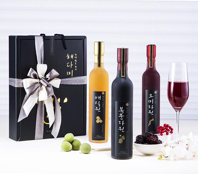 해다미 프리미엄 발효원액 오미자+매실+복분자 세트