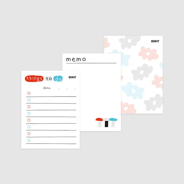 보킷 숲 시리즈 떡메모지 3종