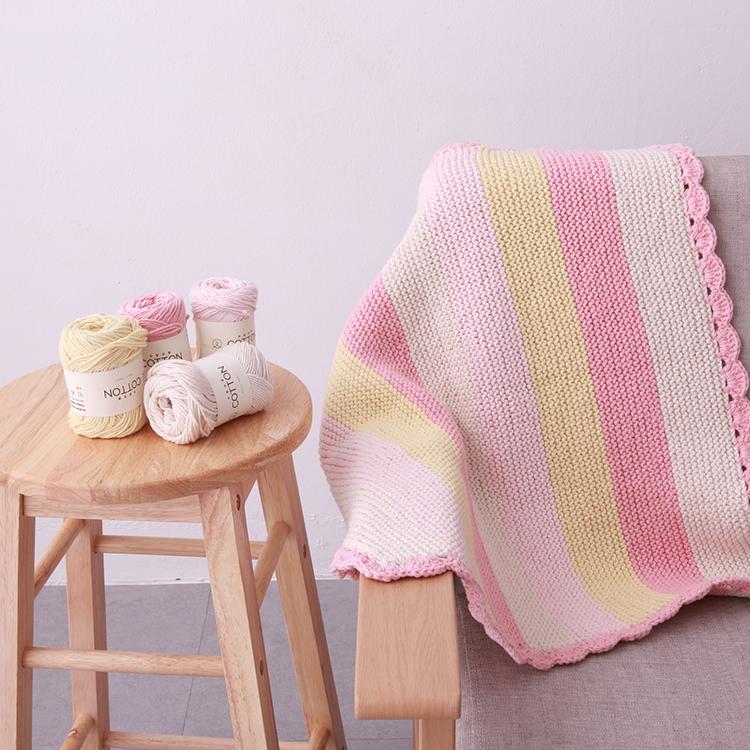대바늘 블랭킷(핑크) DIY패키지