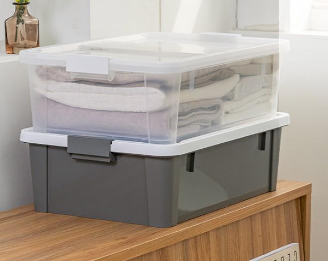 애사랑 심플리빙박스 25L  투명