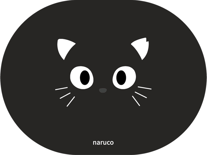 블랙캣나루 캐릭터 점착 마우스 패드