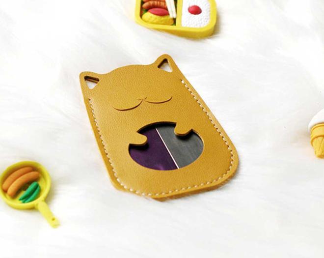 레더스쿨 고양이 카드 명함 지갑 가죽공예 DIY 키트