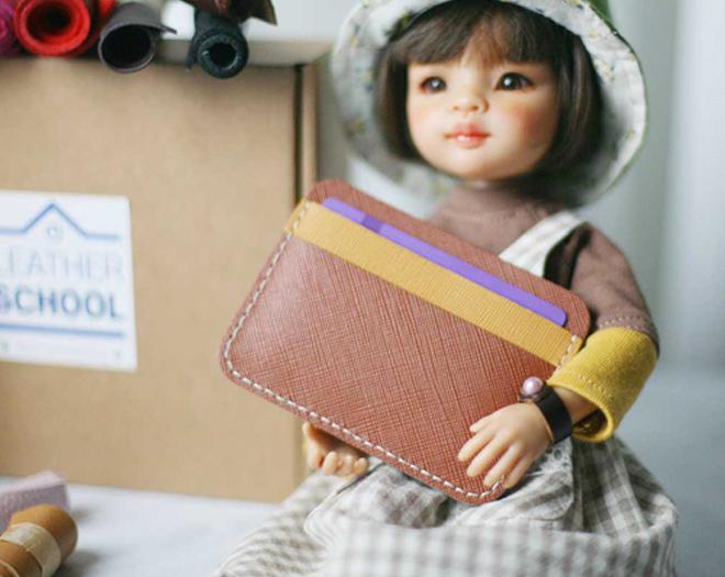 레더스쿨 슬림 카드 지갑 가죽공예 DIY 키트