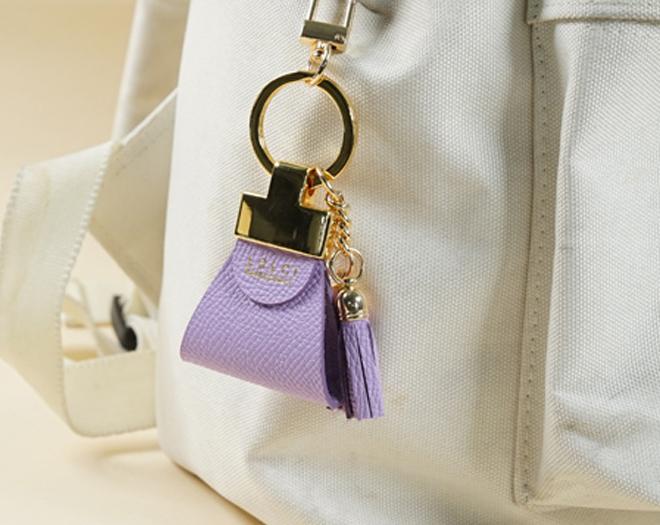 롤시 미니테슬 가죽 자동차키링