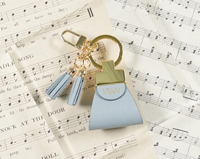 롤시 미니테슬 가죽 자동차키링