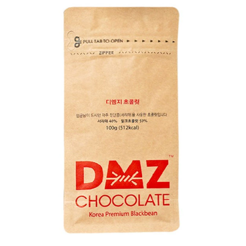 [초특가] [DMZ 드림푸드] 파우치 장단콩 초콜릿 (밀크 서리태, 화이트 백태, 녹차 청태, 오렌지 약콩) 100g