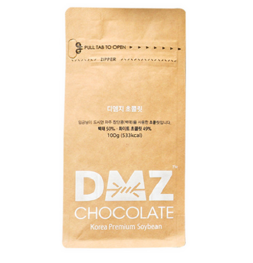 [초특가] [DMZ 드림푸드] 파우치 장단콩 초콜릿 (밀크 서리태, 화이트 백태, 녹차 청태, 오렌지 약콩) 100g