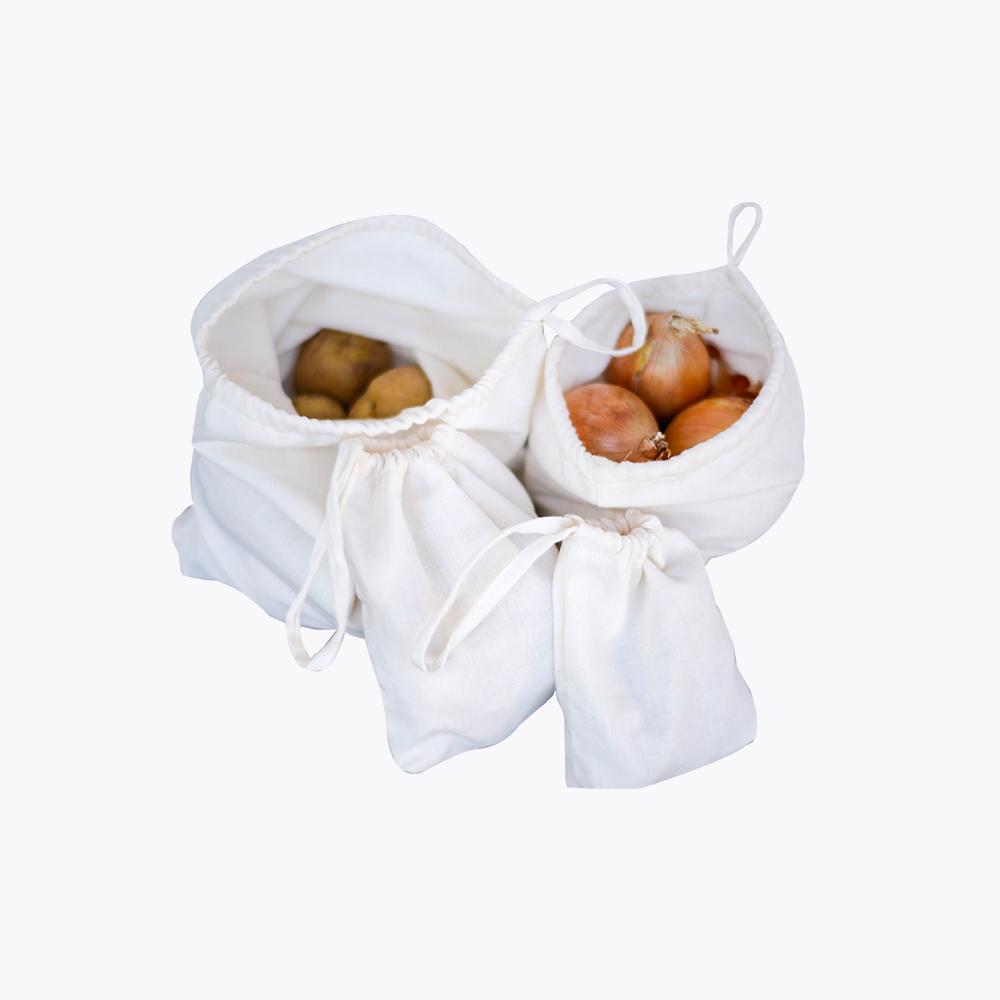 [퀸비] 바른소창 순면 재사용 다회용 다용도 제로웨이스트 광목 바른 주머니