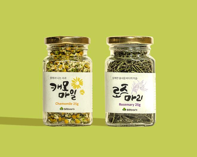 수제 허브차 잎차 원물 카모마일 로즈마리 25g 병타입 병차 택1-허브이야기-차세대 판로플랫폼 스토어(STORE) 36.5