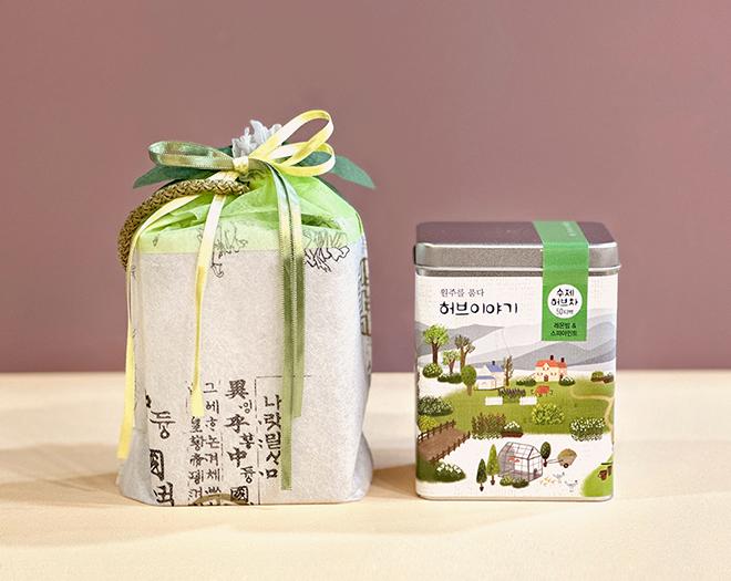 수제 허브차 티백 2종 세트 틴케이스 카모마일 페퍼민트-허브이야기-차세대 판로플랫폼 스토어(STORE) 36.5