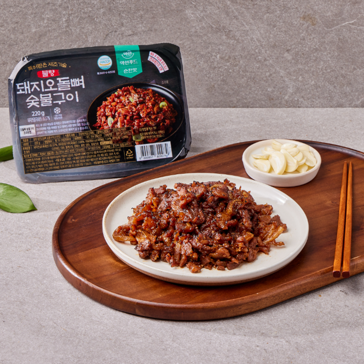 특허출원한 약선푸드 불향 돼지오돌뼈 숯불구이 220g 1팩 (매운맛, 순한맛) 옵션택1-약선푸드 협동조합-차세대 판로플랫폼 스토어(STORE) 36.5