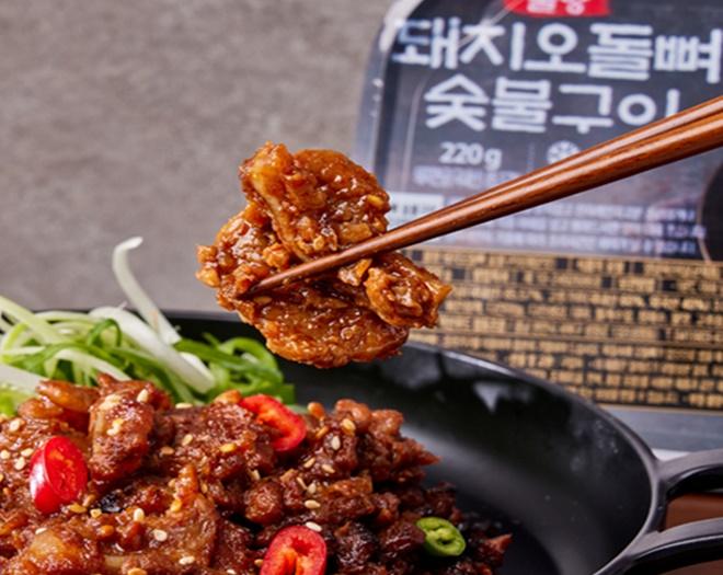 [특허] 약선푸드 불향 돼지오돌뼈 숯불구이 220g 5팩 (매운맛, 순한맛) 옵션택1