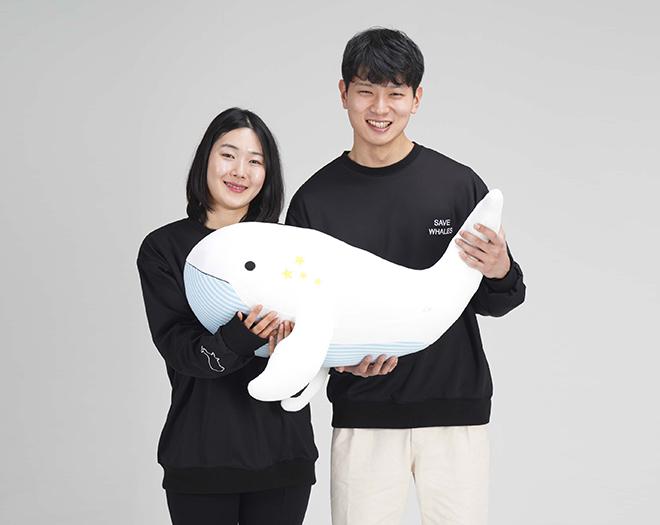 페트병 새활용 별까루 고래인형(대형)-(주)우시산-차세대 판로플랫폼 스토어(STORE) 36.5