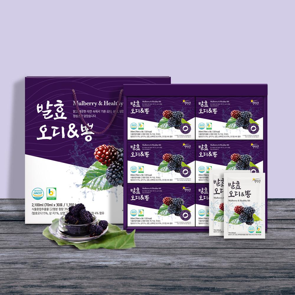 별빛촌 발효 오디&뽕 70ml × 30포-농업회사법인(주)이비채-차세대 판로플랫폼 스토어(STORE) 36.5