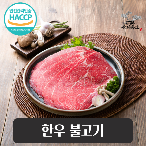 [승혜축산] 한우 1+등급 목심/설도 불고기용 600g (세절) (냉동) , 한우 1+ 차돌박이 400g (냉동)