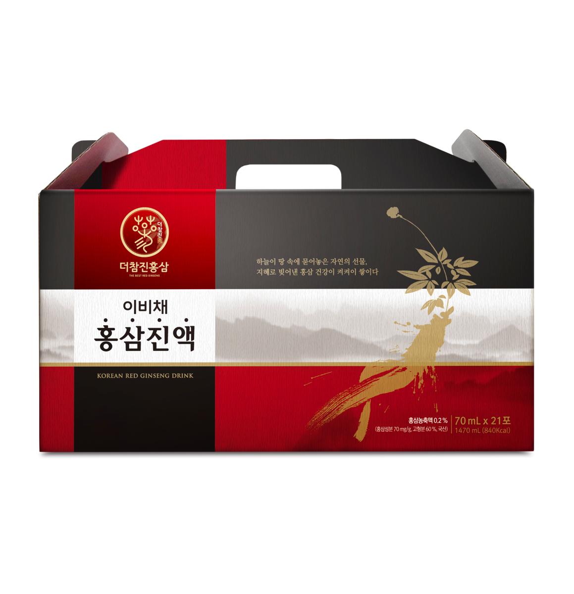 더참진 이비채 홍삼진액 70ml * 21포-농업회사법인(주)이비채-차세대 판로플랫폼 스토어(STORE) 36.5