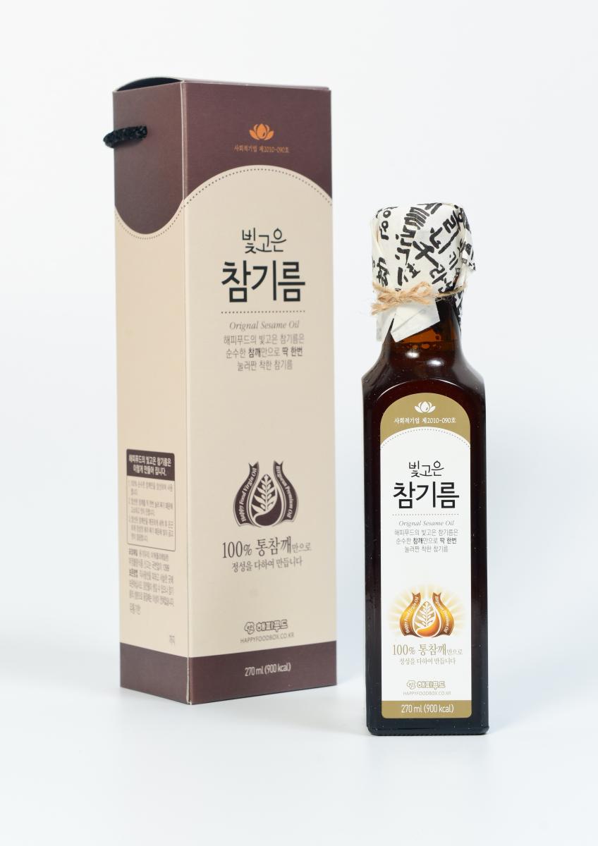 빛고은 참기름 270ml (선물용)-해피푸드주식회사-차세대 판로플랫폼 스토어(STORE) 36.5