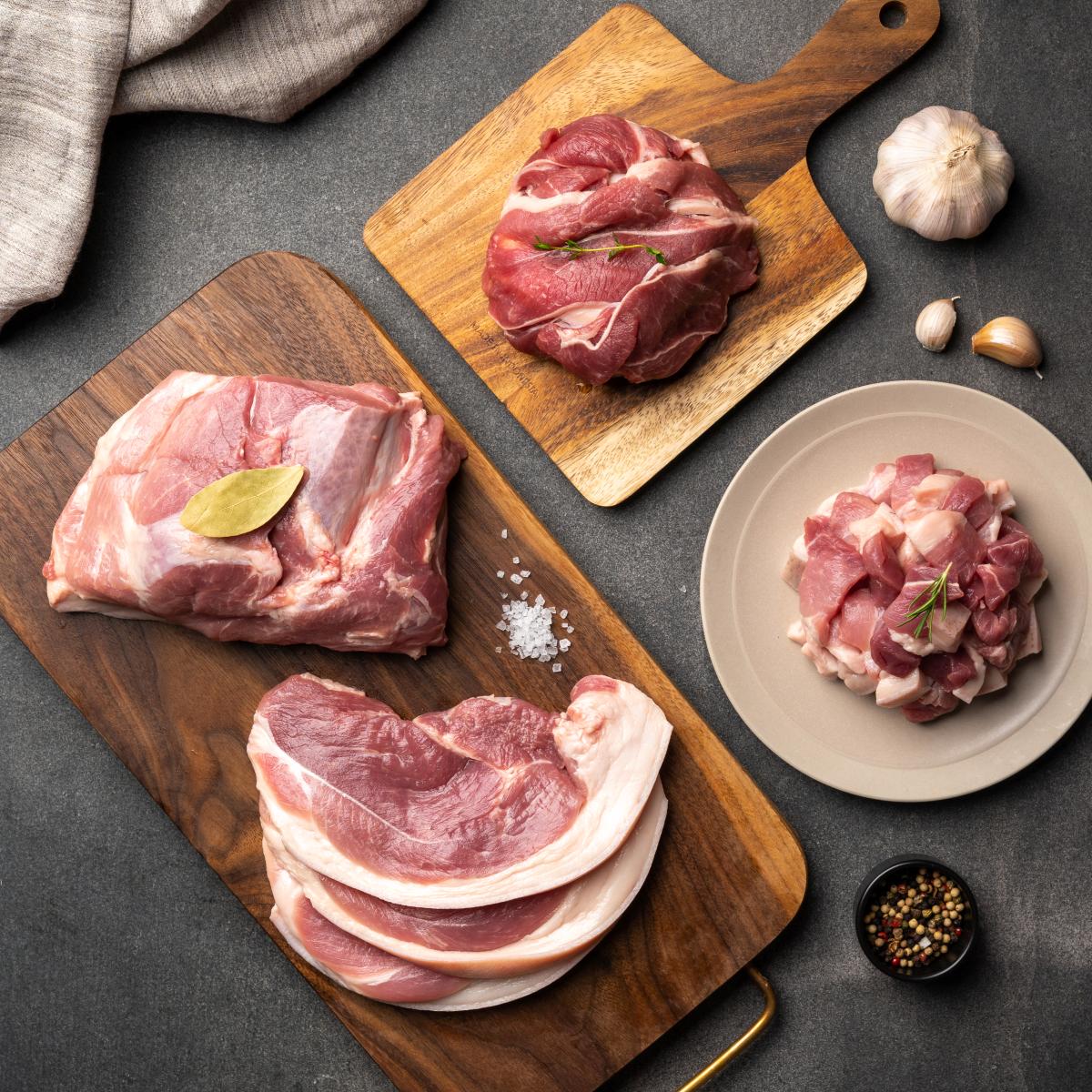 [지리산산골흑돼지] 지리산 흑돼지 앞다리살 500g (구이용, 수육용, 불고기용, 찌개용) 