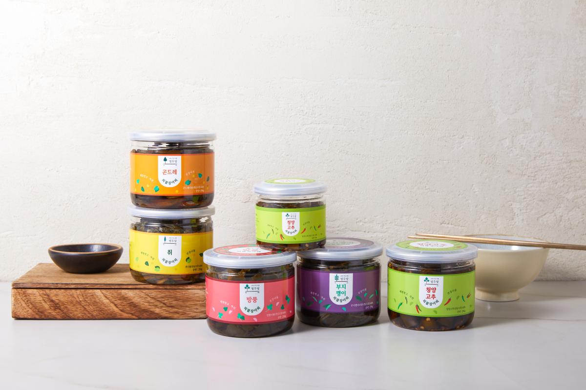 부지깽이 나물 피클 장아찌 250g-농업회사법인(주)담우-차세대 판로플랫폼 스토어(STORE) 36.5