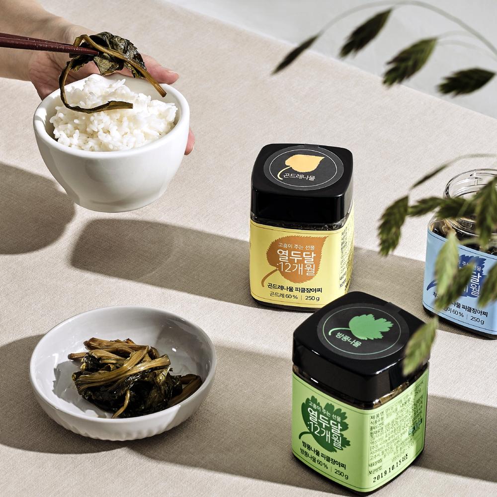 나물 피클 장아찌 4종 세트(250g)-농업회사법인(주)담우-차세대 판로플랫폼 스토어(STORE) 36.5