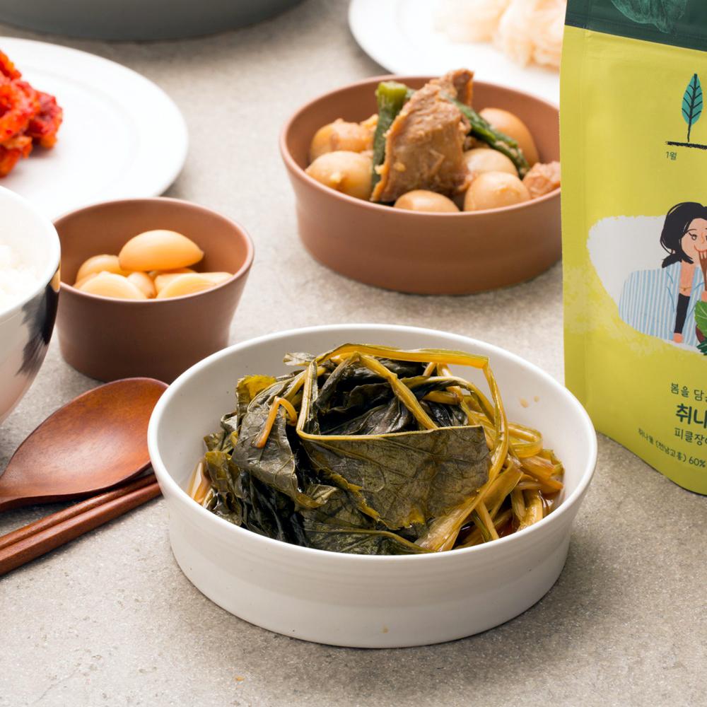 취 나물 피클 장아찌 100g-농업회사법인(주)담우-차세대 판로플랫폼 스토어(STORE) 36.5