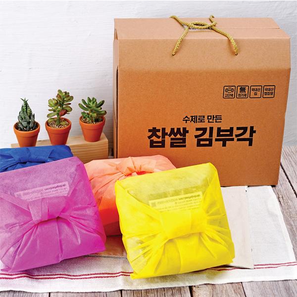김부자푸드 찹쌀꽃김부각 선물세트 (색지포장110gx4)