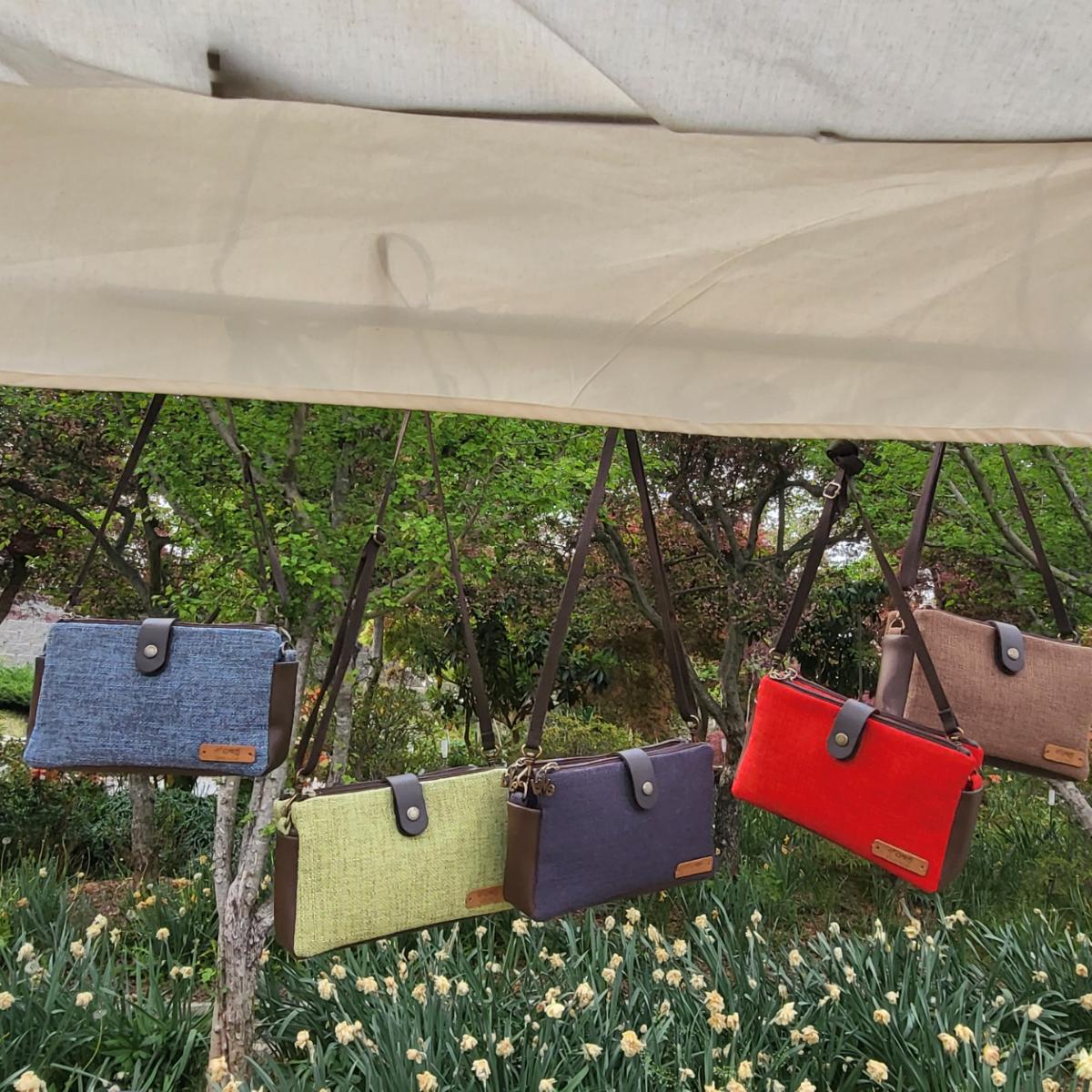 2중지퍼 무지린넨 크로스백-예쁜손공예협동조합-차세대 판로플랫폼 스토어(STORE) 36.5