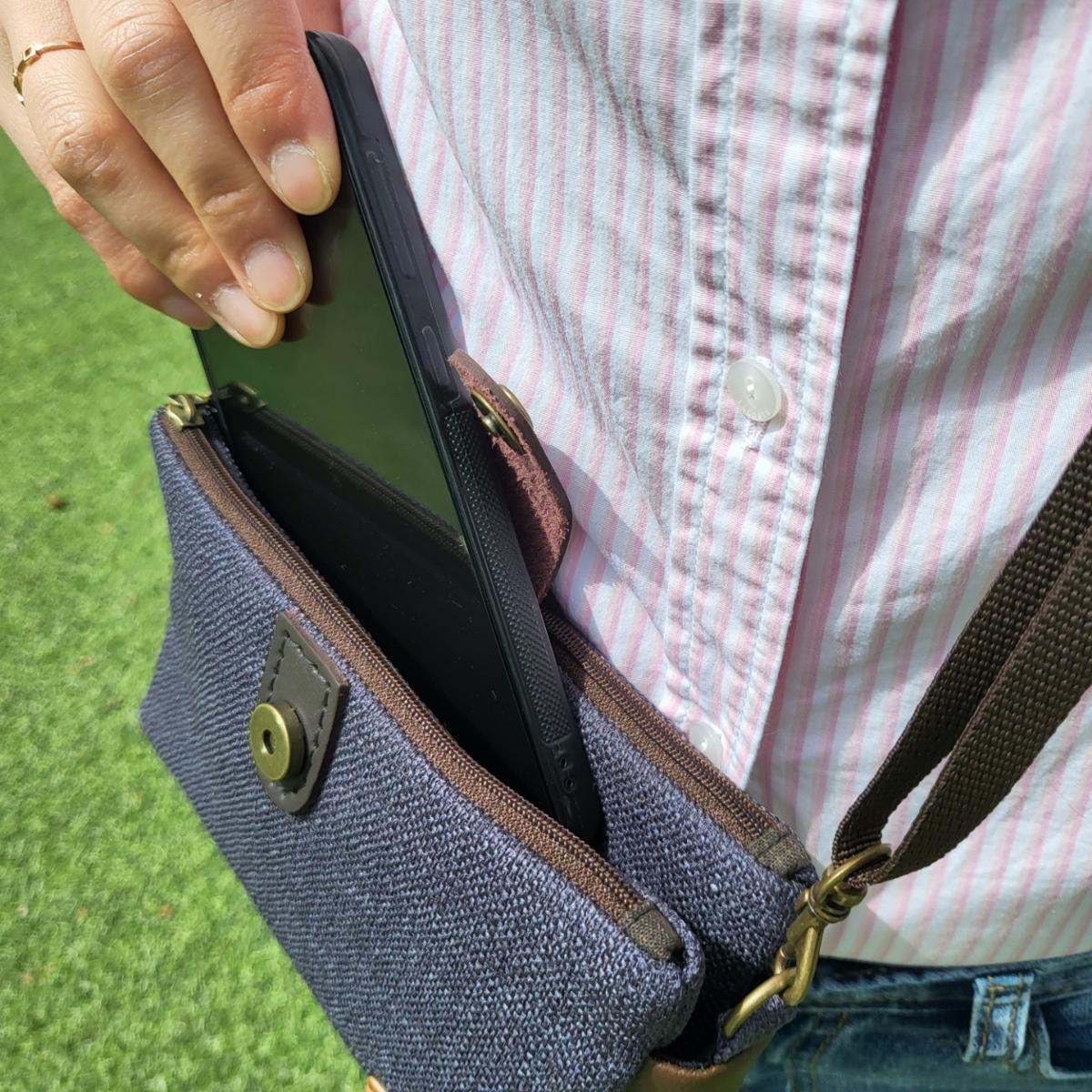 2중지퍼 무지린넨 크로스백-예쁜손공예협동조합-차세대 판로플랫폼 스토어(STORE) 36.5