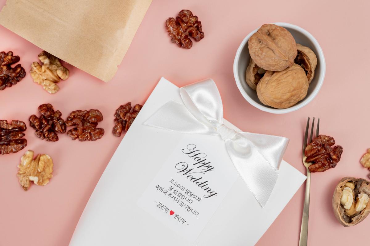 처음한과 호두강정 답례품 55g 스탠드포장