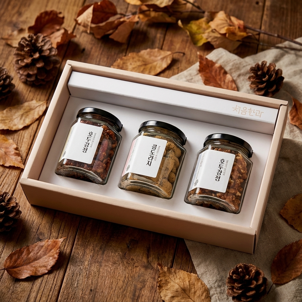 처음한과 3구정과세트 (호두강정+콩도라지+도라지고)