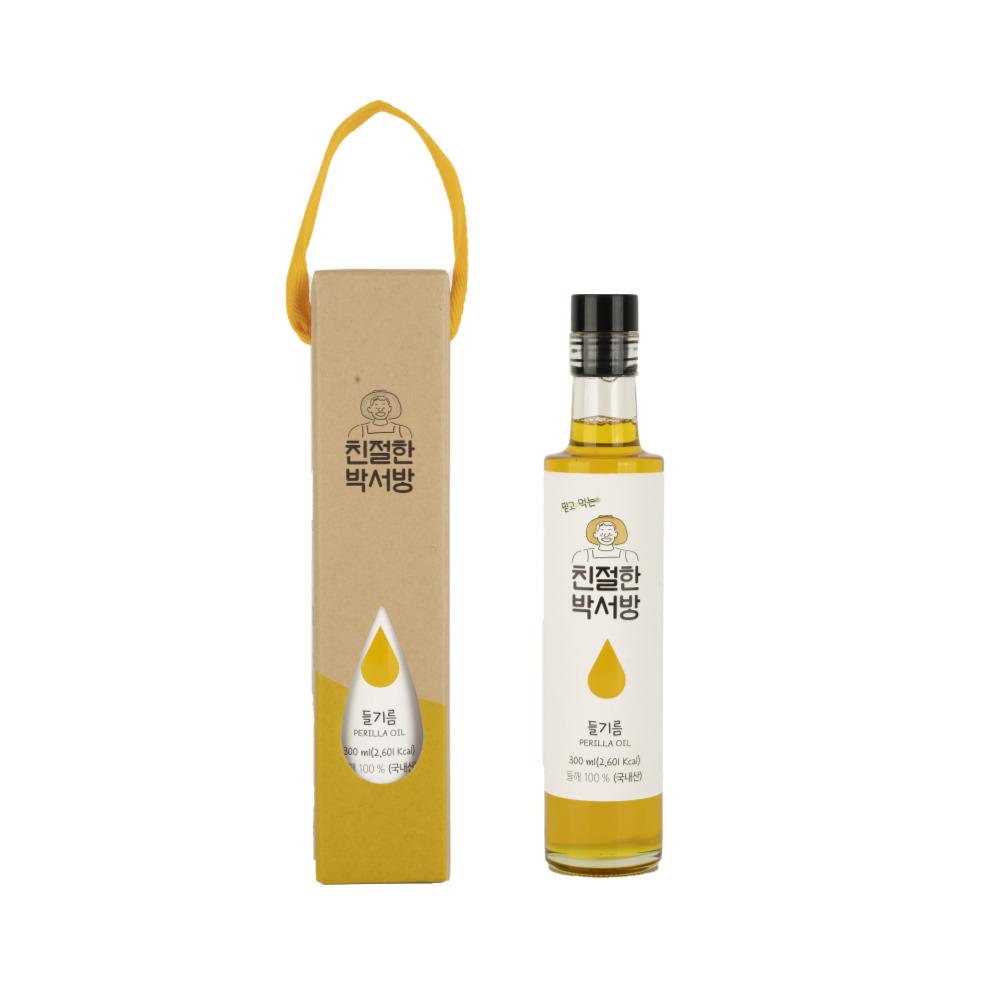 [친절한박서방]청년농부가 직접 짠  100%  국산 들기름 300ml