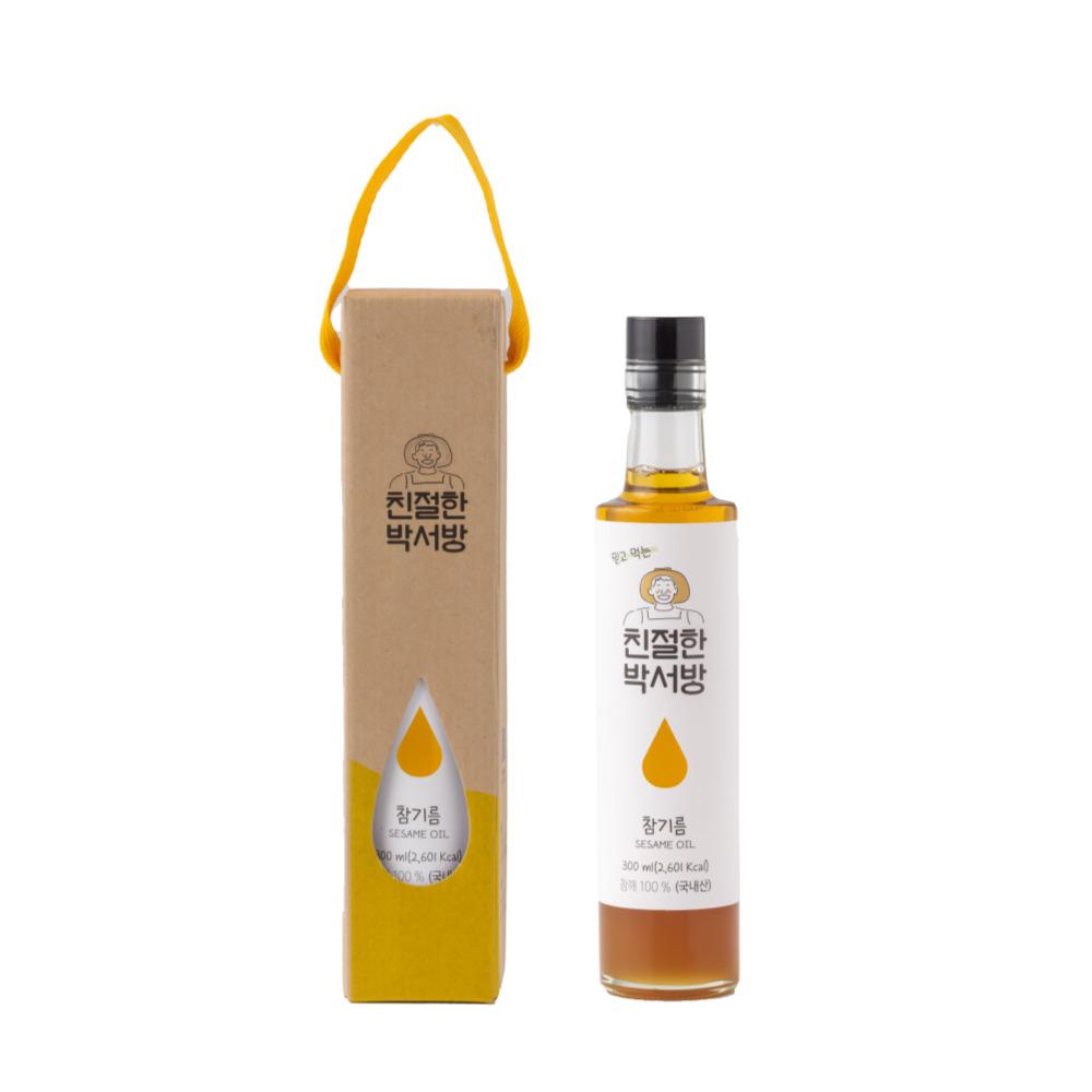 [친절한박서방]청년농부가 직접 짠  100%  국산 참기름 300ml-농업회사법인(주)창창푸드-차세대 판로플랫폼 스토어(STORE) 36.5