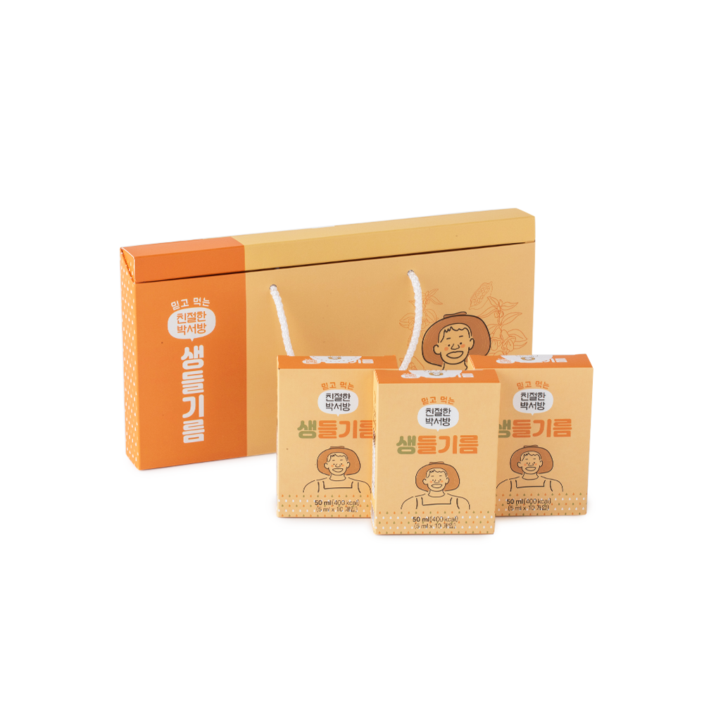 [친절한박서방]청년농부가 직접 짠  100%  국산 생들기름 스틱형 5ml 30개입 선물세트-농업회사법인(주)창창푸드-차세대 판로플랫폼 스토어(STORE) 36.5