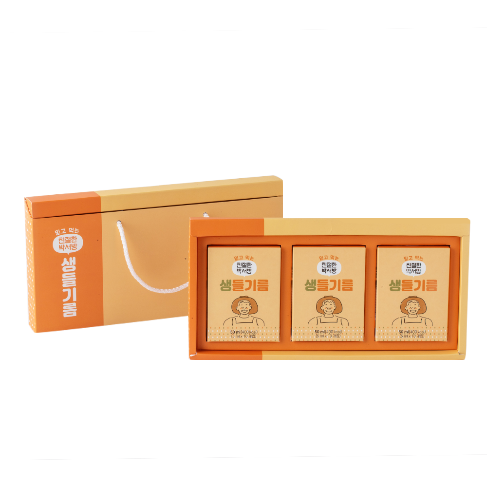 [친절한박서방]청년농부가 직접 짠  100%  국산 생들기름 스틱형 5ml 30개입 선물세트-농업회사법인(주)창창푸드-차세대 판로플랫폼 스토어(STORE) 36.5