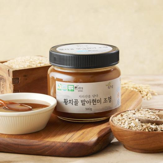 유기농[황치골발아현미조청 세트]500g 2병