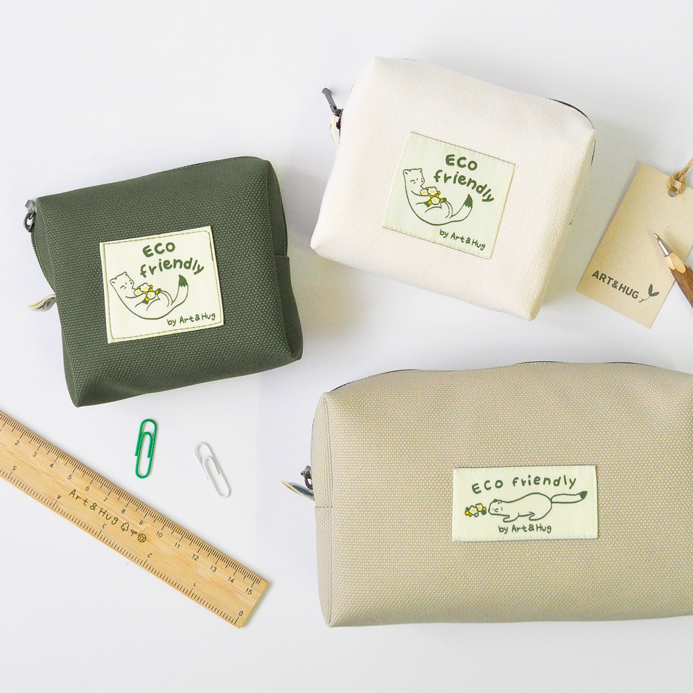 페트병 업사이클링 rPET 담비 파우치 S-주식회사 아트앤허그-차세대 판로플랫폼 스토어(STORE) 36.5