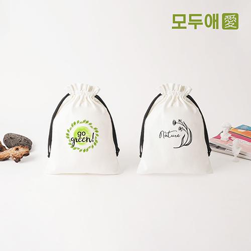 [판촉] 모두애 컬러인쇄 코튼 더스트백