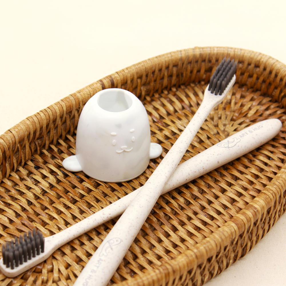 포봄이 밀짚 미세모칫솔 치약 세트 고급형 생분해 업사이클링 바이오플라스틱 여행용-주식회사 아트앤허그-차세대 판로플랫폼 스토어(STORE) 36.5