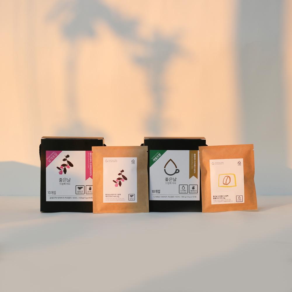 좋은날 공정무역/디카페인 드립백 선물세트 10g*20개입-성미산 좋은날 협동조합-차세대 판로플랫폼 스토어(STORE) 36.5