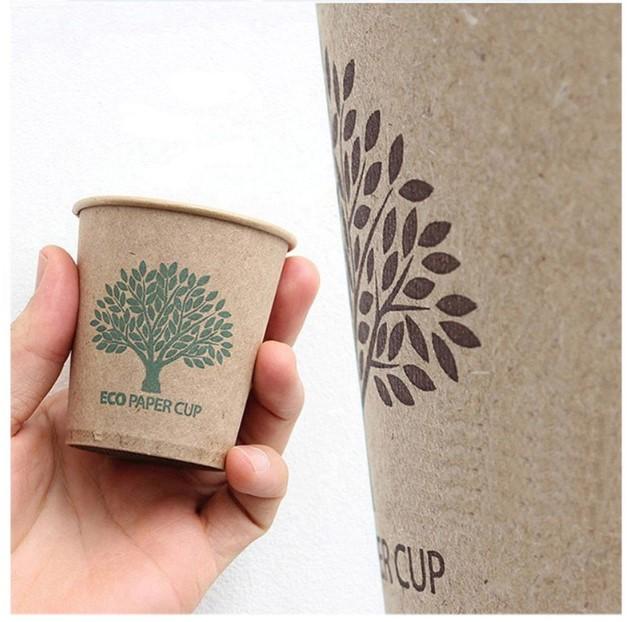 	에코트리 친환경종이컵 브라운+그린