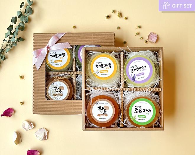 수제 허브 비누 3종 세트 답례품 캐모마일 로즈마리 라벤더-허브이야기-차세대 판로플랫폼 스토어(STORE) 36.5